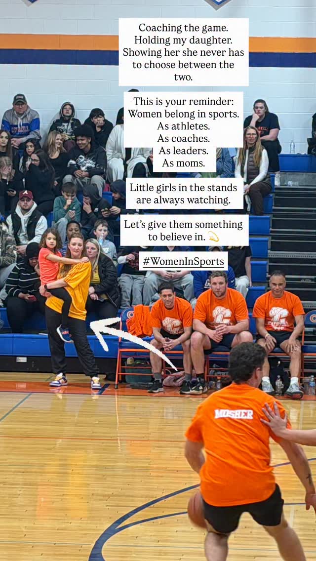 What started as me coaching a staff basketball gameā¦
turned into something so much bigger.
A moment where my daughter got to see a part of me
that so many women lose along the way.
The athlete.
The competitor.
The leader.
I stopped coaching when my girls were little.
Life got busy. Mom life took over.
And for a while, I convinced myself that getting back out thereā
doing something for meāfelt selfishā¦
or like it was taking time away from them.
But now I see it differently.
The things we think are āselfishāā¦
the things we push asideā¦
are actually the exact things our daughters need to see us doing.
Because when they see us show up,
lead, compete, and do what we loveā
it gives them permission to do the same.
To be confident.
To take up space.
To never feel like they have to choose.
Little girls everywhere are watching us.
Letās show them whatās possible. š«
š Tag a woman who inspires you.
@espn @sportscenter @espnw @togethxr @justwomenssports @womenssportsfoundation
#WomenInSports #SportsLife #Likeagirl #Girlsinsports #hergametoo