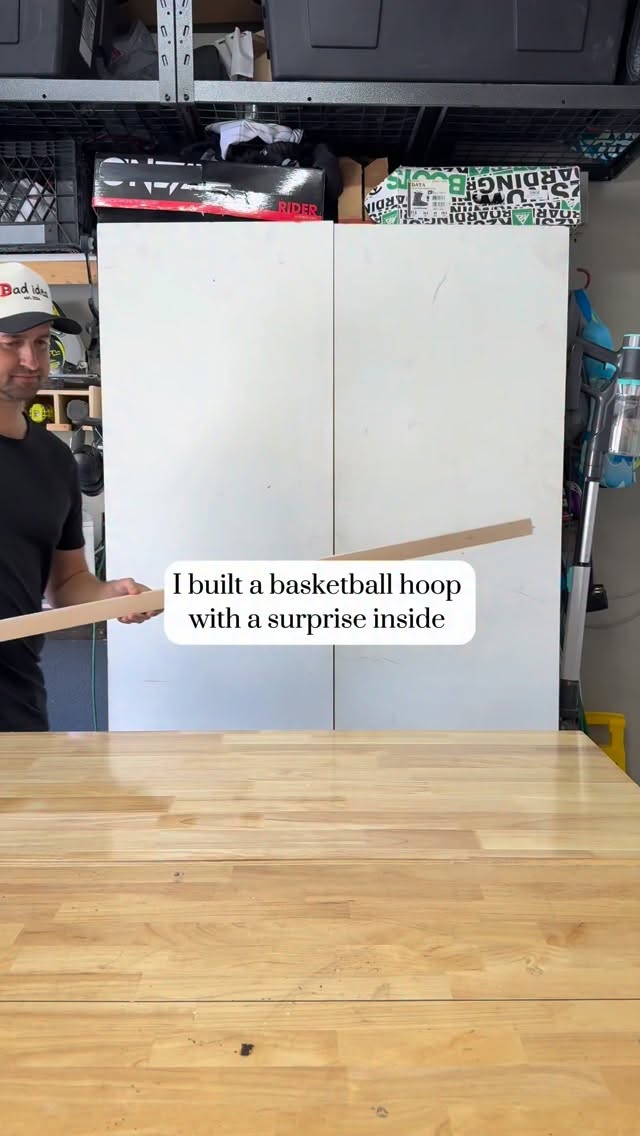 @theideadad taking an indoor basketball hoop to a whole other level in partnership with @wileywallaby 🤯🏀🍬
