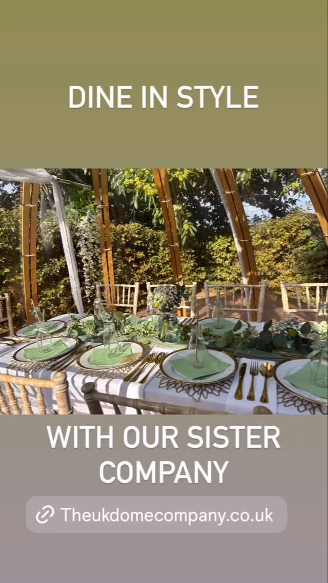 Garden dining dome available to hire in Kent #kent #domehire #igloohire