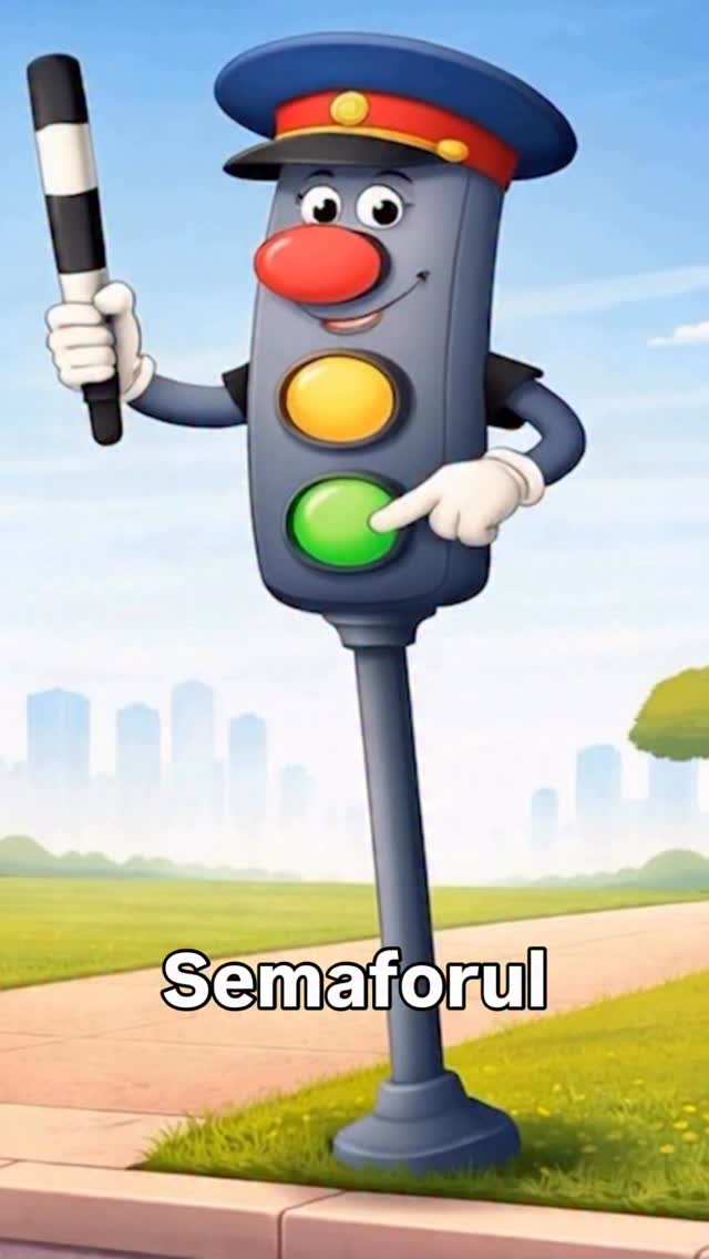 Semaforul nostru are
Trei culori și fiecare
Îți arată ca să vezi
Strada cum s-o traversezi.
#gradinitaonline #semaforul #cantecepentrucopii #cantecelepentrucopii