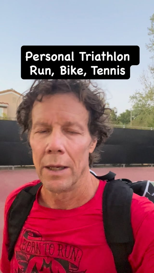 #tennis is kicking my ass. I ran 3 miles, rode 13 miles and played 1::30 of tennis today. I am working on tennis exercises at the gym. Rotational movements side to side and deceleration. Plus, strength training. #trainingforlife