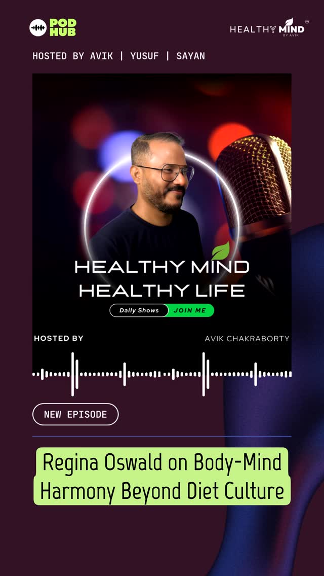 New Episode Drop — Regina Oswald on Body-Mind Harmony Beyond Diet Culture 🎙️
Most of us are running on empty and calling it productivity.
This episode is a pause. A real conversation about what's actually going on beneath the surface the feelings we push down, the questions we stop asking, and the healing that's waiting on the other side.
💬 Regina Oswald on Body-Mind Harmony Beyond Diet Culture is live now.
🎧 Listen here → https://play.headliner.app/episode/32422576
Healthy Mind by Avik™ | Because mental health isn't a luxury. It's a necessity.
#HealthyMind #MentalHealth #Podcast #InnerHealing #EmotionalWellness #Podmatch #healthymindbyavik #MentalHealth #HealingJourney #HealthyMindHealthyLife #PodcastCommunity