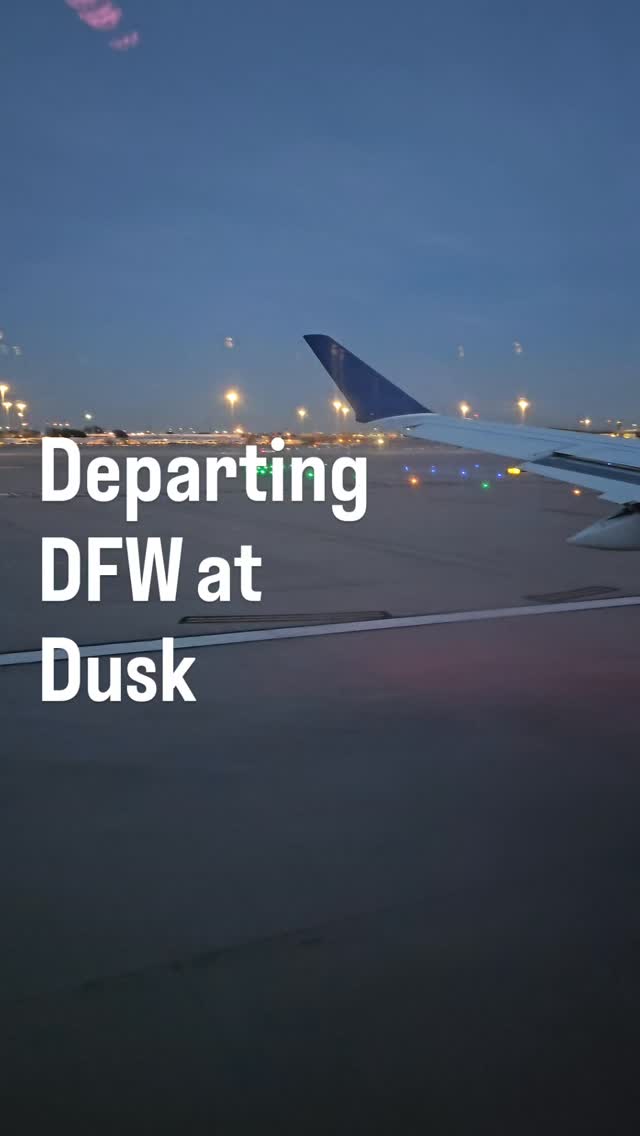 It was a gorgeous evening to fly. 🛫 Turn-and-burn with whale sounds for the win!
.
🏷 #airbusa220 #windowseat #takeoff #dfwairport #flight