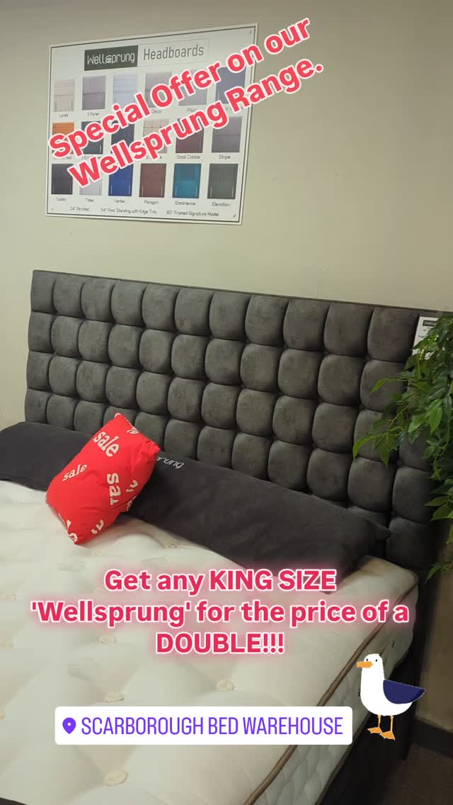 Special Offer, SAVE ££'s on our excellent quality Wellsprung Range. #local #scarboroughuk #bedshop
Pop in and see our fabulous range of beds and mattresses here in Scarborough.