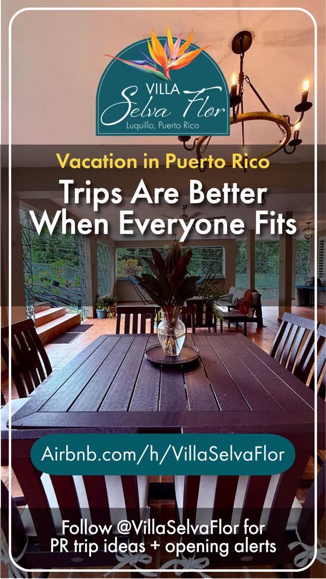 Trips are better when everyone fits.
Sleeps 11.
Real beds.
No couch debates.
📍 Luquillo, Puerto Rico | Top 1% of homes on Airbnb ⭐
Plan your escape → airbnb.com/h/villaselvaflor
#PuertoRico #PuertoRicoTravel #GroupTripEnergy #VillaSelvaFlor #IslandEscape