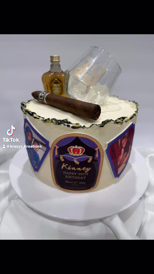 A whole vibe for this 39th birthday.
A touch of class,this custom cake brings it all together with smooth details, rich tones, and that signature grown-man energy. From the cigar to the glass with edible ice 🧊….
Another unforgettable celebration brought to life🥃
#custom #birthday #cake #art #sweet