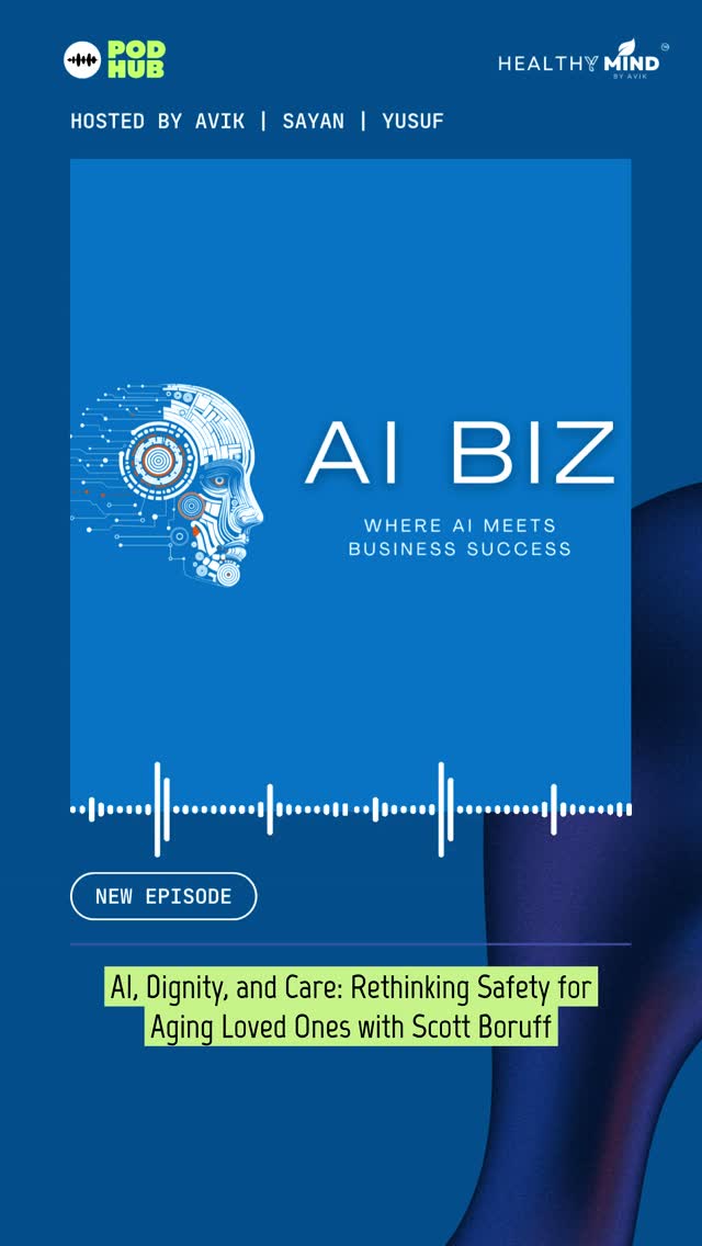 💼 AI, Dignity, and Care: Rethinking Safety for Aging Loved Ones with Scott Boruff — Live Now
Here's the conversation most
boardrooms aren't having
AI can optimize your processes.
Automate your workflows.
Analyze your data faster
than any team ever could.
But it cannot replace
the one thing that actually
builds businesses that last —
Human judgment.
Human empathy.
Human leadership.
The future doesn't belong
to the most automated company
in the room.
It belongs to the most
intelligently human one.
This episode explores exactly that.
🎧 Full episode → https://play.headliner.app/episode/32457551
AIBiz | Healthy Mind by Avik™
Smart technology. Smarter leadership.
#AIBiz #HumanFirstLeadership #AIAndBusiness
#FutureOfLeadership #HealthyMindByAvik
#BusinessPodcast #podmatch
