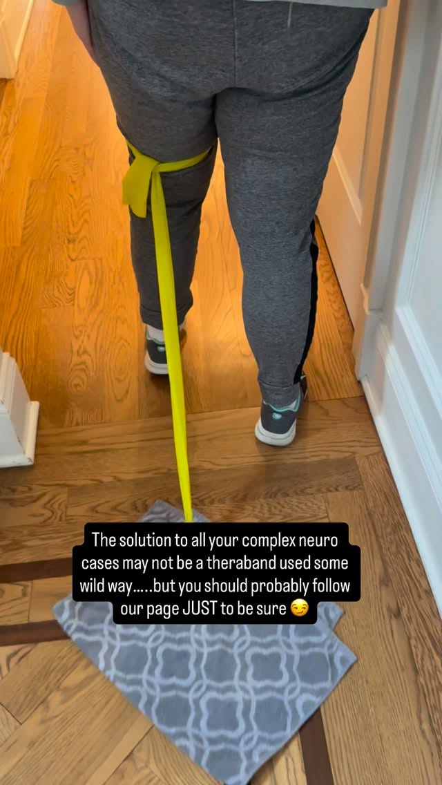 Today our patientās daughter said,
āthis is the craziest idea youāve ever hadā š
My reply?
āI wish that was true!ā š
The best neuro rehab often looks a little ācrazyāā¦
but itās actually very intentional.
The best neuro rehab isnāt boring.
Itās creative, unpredictable, and sometimes looks a little wild.
Why?
Because the brain needs variation to change.
Using something as simple as a theraband in different ways lets us:
⢠create novel sensory input
⢠challenge timing + coordination
⢠drive motor planning
⢠and force the brain to problem-solve in real time
If you can get that connection firing⦠youāre already halfway there.
Follow along if youāre ready to think differently about neuro rehab š#pt #ot #neurorehab