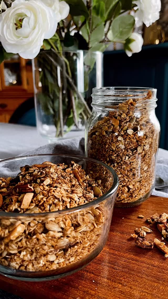 I’m going to try to make this the most exciting I can - Granola. lol. Surprisingly drawing people in from all over the world to this post right now I know!
.
Okay I’ll be Frank - I am NOT a granola person till I made this from the @arthursmtl cookbook (which has very quickly become one of my top 5 cook books) this recipe is extensive and a laundry list of ingredients but honestly?? I could crush this stuff. Favourite is sprinkling it on yogurt, kids and husbands eat it daily too ON THEIR OWN with zero complaints.
I will have this available (not the Easter sale I don’t have time) but I will warn the price to make this isn’t my friend so I’m trying to figure this out without giving people a heart attack. But the amount of ingredients and flavour makes up for it.
Let’s just say it included roasting my own apple sauce as a sweetener - it’s good trust me 😉 Happy Sunday!
#granola #fromscratch #norwood #peterborough #sundaymorning