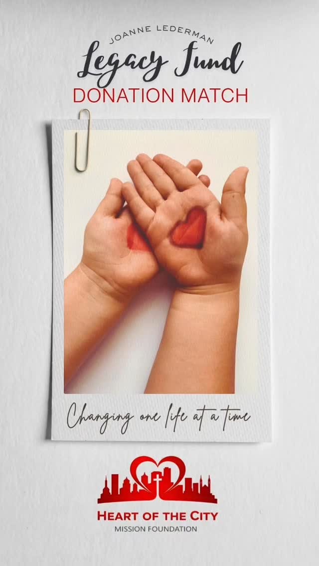 Thanks to the generosity of the Joanne Lederman Legacy Fund, we will receive a donation match for every donation made to Heart of the City Mission Foundation up to $10,000! ❤️🫶
The founder of Heart of the City, Tim Stauffer, shares how the donations will be used to further our mission of breaking the cycle of generational poverty.
Would you partner with us? 🙏
#community #changinglives #healthykids #impact