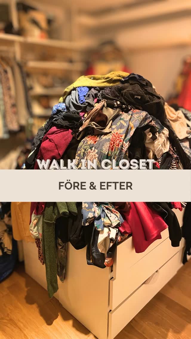 Före → efter i en walk-in closet ✨
Vi gick igenom allt, rensade bort det som inte längre skulle vara kvar och skapade en struktur som fungerar i vardagen.
Steg för steg, tillsammans, och med fokus på lösningar som håller över tid.
När varje sak har sin plats blir det både enklare att hitta – och enklare att hålla ordning.
.
.
.
.
.
#hemorganisering
#walkincloset
#organiserathem
#ordningochreda
#declutter