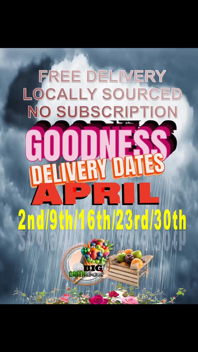 APRIL SHOWERS brings the GOODNESS! @680biggreenbox
www.680biggreenbox.com