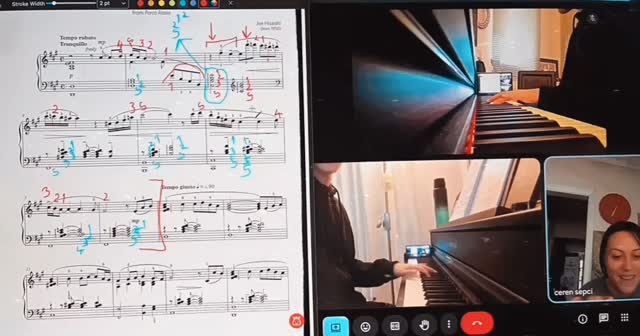 Kamran ile online #abrsm grade8 hazırlıklarına devam ediyoruz. #pianolessons #monopianostudio #şişli #istanbul