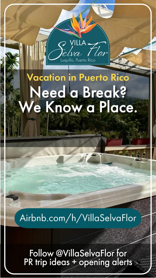 Need a break? We know a place.
Beach days.
Spa nights.
No stress.
📍 Luquillo, Puerto Rico | Top 1% of homes on Airbnb ⭐
Plan your escape → airbnb.com/h/villaselvaflor
#PuertoRico #PuertoRicoTravel #RelaxationMode #IslandEscape #VillaSelvaFlor