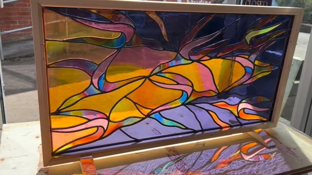 Migration, The Flight to Freedom #glass artists #ruskinglasscentre #stainedglass #contemporaryglassart #glassartwork