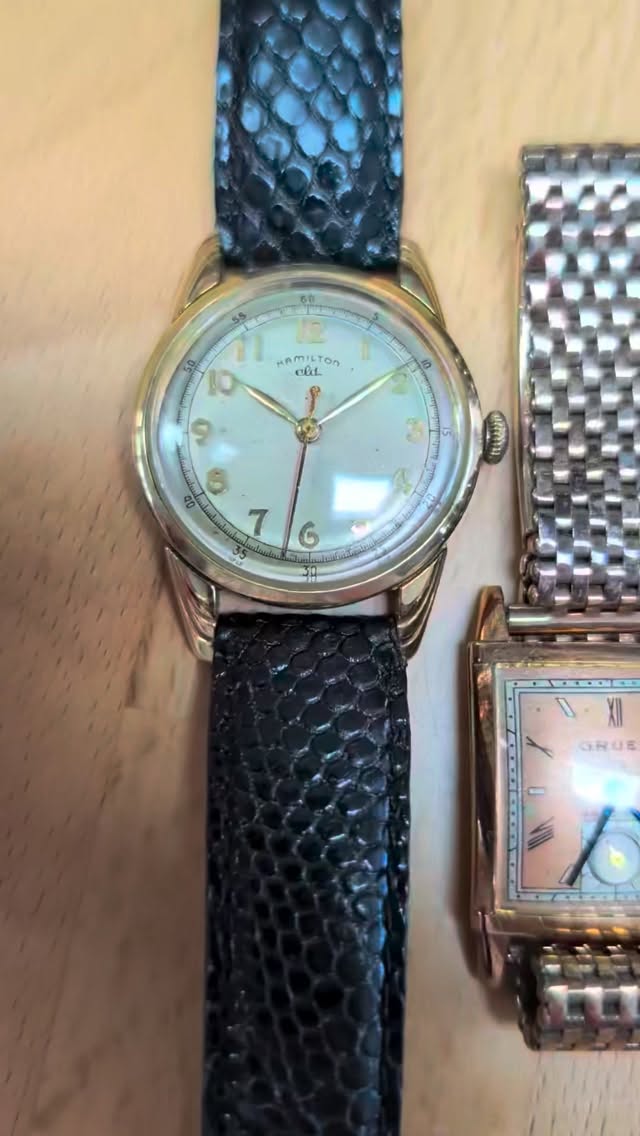 Watch haul from today's NAWCC River City Regional!
#Hamilton #illinois #gruen #watchesofinstagram #watchcollector