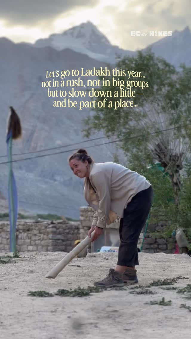 Let’s go to Ladakh this year…
Not to rush through it,
not to tick places off a list,
not in big groups moving from one stop to another.
But to slow down a little —
to stay in one place,
to share space with the people who live there,
to be part of everyday life, even if just for a few days.
Sometimes, that’s when the mountains start to feel different.
We’ll be opening a few small journeys soon.
Stay close.