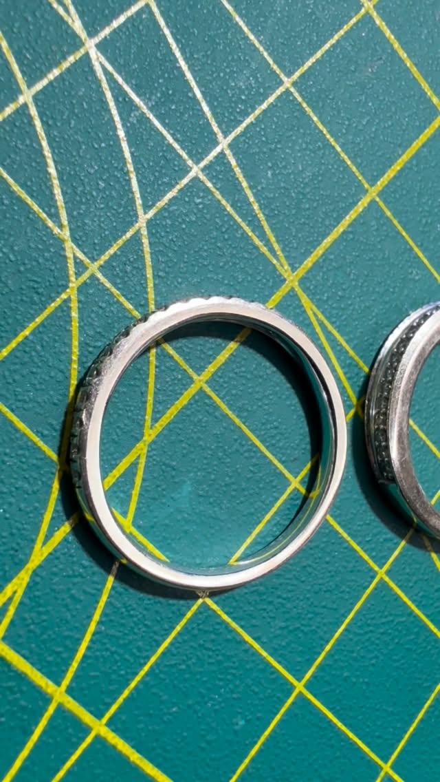 💎 From tarnished to timeless 💎 Cleaned, restored & re-plated in white gold #instamood #trendingnow #jewelry #wedding #ring