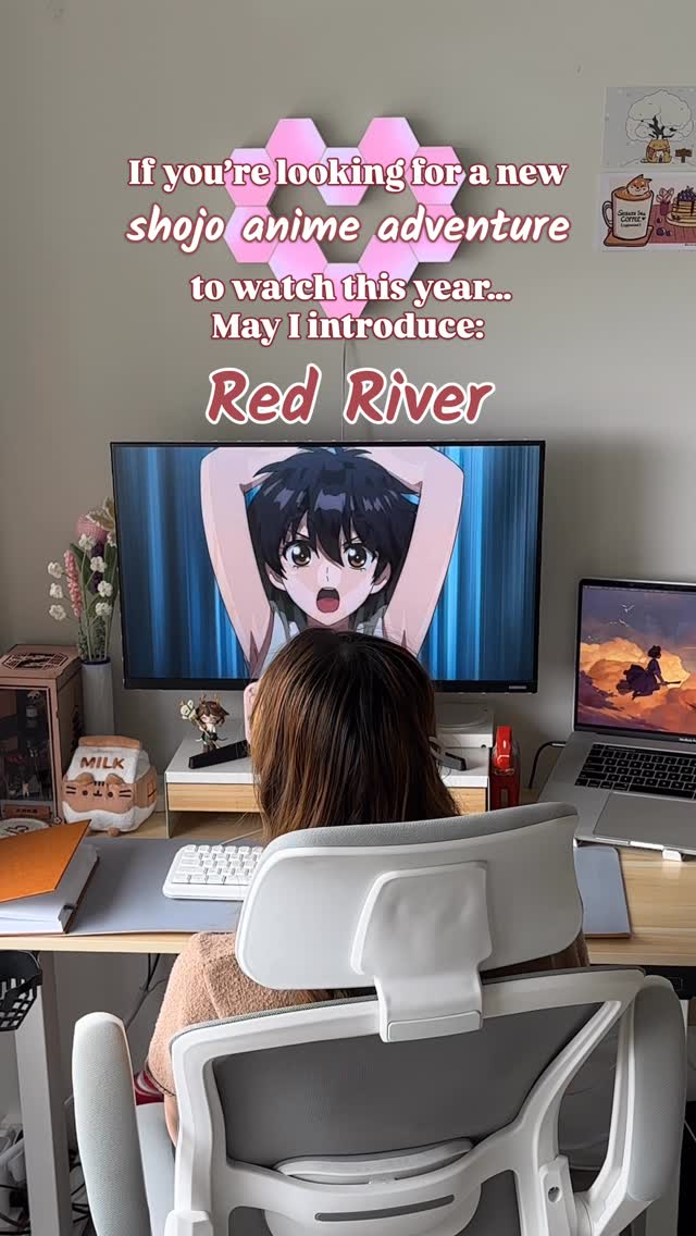 💦⚔️👑❤️ Red River comes out in July 2026
A girl gets Isekai’d into an ancient village where she meets an evil queen (who wants to use her as a sacrifice), a handsome prince (step-son of the queen) and all the while everyone in the village thinks she’s a warrior goddess 🤭 THE DRAMA!!
🌸 👉Genres: Action, Adventure, Drama, Romance + Supernatural
🍓Looking for a cozy bestie you can nerd out with? Follow me! 🥰
🏷️ #animerecommendations #shojoanime #cozydesk #cozyvibes #redriver