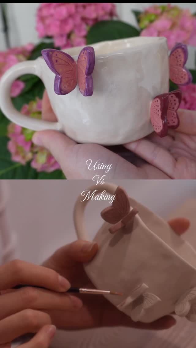 Tellement de compliments pour cette tasse aux papillons 🦋
Elle est tout simplement incroyable…
délicate, poétique, pleine de détails et de douceur.
Je suis tellement fière de voir ce genre de créations naître à l’atelier 🤍
Bravo Pauline, @luma.tatttoo tu fais vraiment des merveilles en poterie.
Ton travail est fin, sensible et rempli d’émotion
C’est un vrai bonheur de voir les élèves évoluer et créer des pièces aussi uniques 🫶🏼