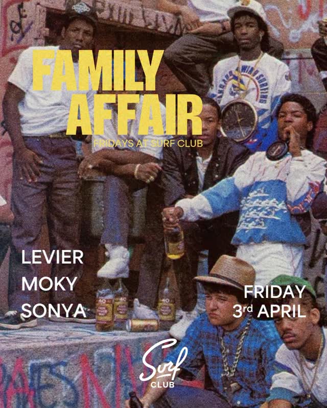 No rules. Just rhythm.
This Friday, 3rd April — Family Affair returns with nothing but pure R&B and hip-hop energy.
@misterlevier @officialmoky @s.o.n.y.a.official setting the pace from start to late.
Smooth selections, heavy grooves, and a crowd that knows exactly why they’re here.
Free entrance and complimentary drinks for the ladies.
Family Affair at Surf Club. Where the night moves right.
Free entry.
Complimentary drinks for ladies.
#SurfClubDubai #FamilyAffair #OnlyForWanderers #DubaiNightlife