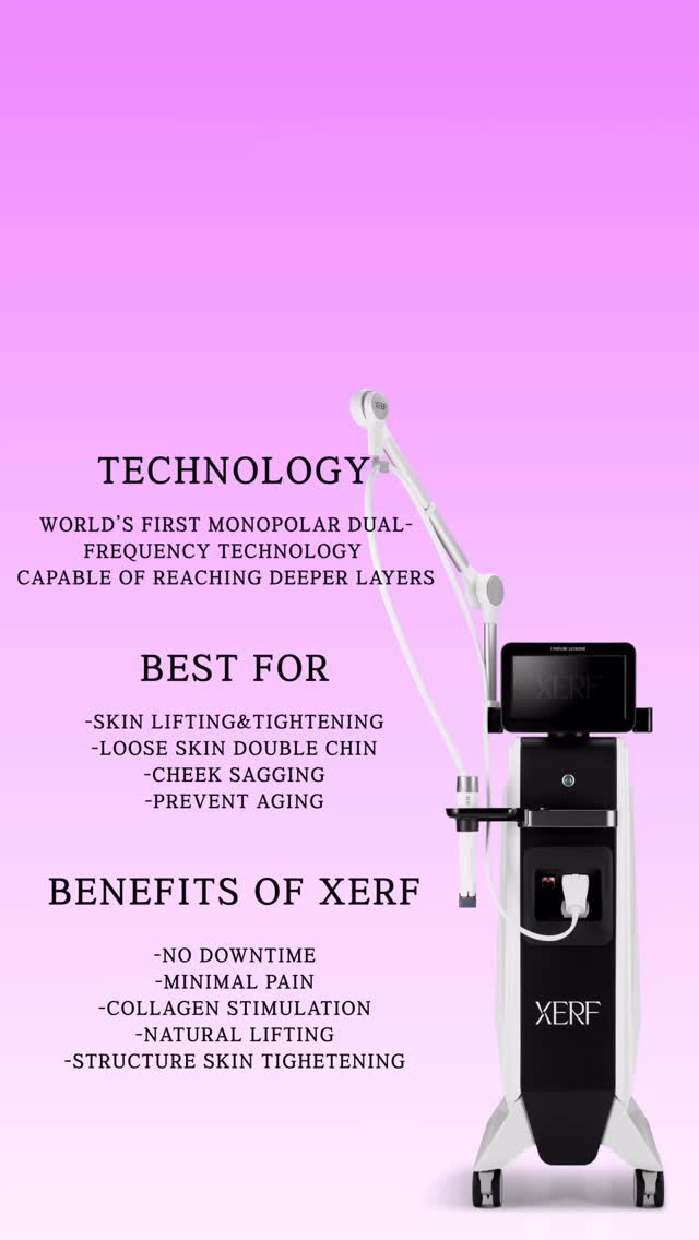 New to XERF?
Dual-frequency RF for deeper, sculpted lifting
XERF is a monopolar RF that delivers heat energy deep into the skin.
Its continuously repeating cooling system significantly reduces discomfort, making the treatment comfortable without anesthesia.
By combining two RF frequencies, XERF penetrates deeper into the skin, effectively lifting the mid-face and smoothing nasolabial folds.
With a tip 1.5× larger than traditional RF devices, XERF delivers more energy per shot, even with the same number of passes.
Experience the trending XERF lifting from Korea, exclusively at Dermaster 🤍
두 개의 고주파로 깊이를 더한 스킷핏팅 고주파
세르프는 피부 깊이 열 에너지를 전달하는 모노폴라 RF입니다.
끊임없이 반복되는 쿨링 시스템으로 레이저의 통증을 현저히 줄어들어 마취 없어도 편안하게 시술 가능.
두 개의 고주파 주파수로 피부 속에 더 깊게 들어가는 주파수를 더하여 심부볼과 팔자 펴지는 효과가 뛰어납니다.
기존 고주파 팁보다 1.5배 큰 팁으로 세르프 시술이 진행 되기 때문에 같은 샷 수에도 에너지가 많이 들어갑니다.
한국에서 핫한 세르프 리프팅 더마스터에서 만나보세요. 🤍
#XERF #세르프 #리프팅 #피부관리 #스킨리프팅 #탄력관리 #안티에이징 #피부탄력 #글로우업 #페이스리프팅 #kbeauty #skin #피부광채 #얼굴리프팅 #DermasterLA #trend #lamedspa #la #medspa