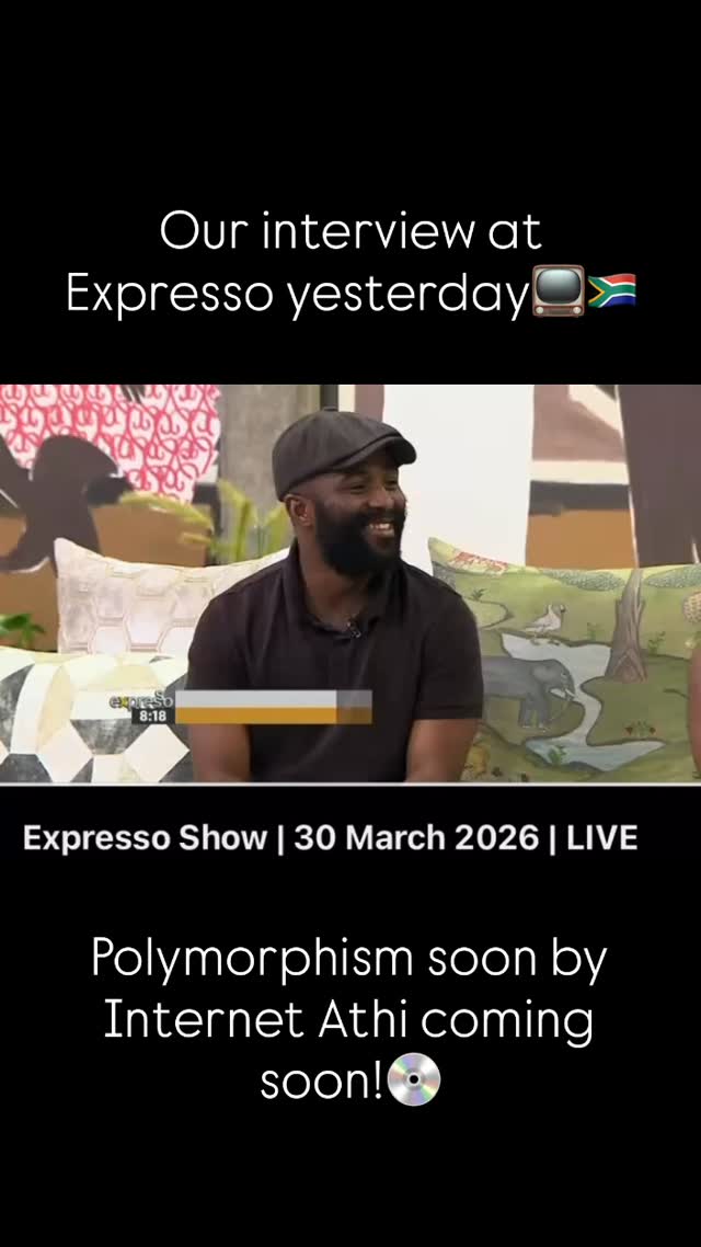 Thank you so much to everyone who tuned in yesterday while we were on Expresso!📺☕️🇿🇦We spoke all things Home of Sound and @internetathi ‘s upcoming album Polymorphism!💿🤩
#koptonmusic #internetathi #polymorphism #homeofsoundfestival #musicpublisher