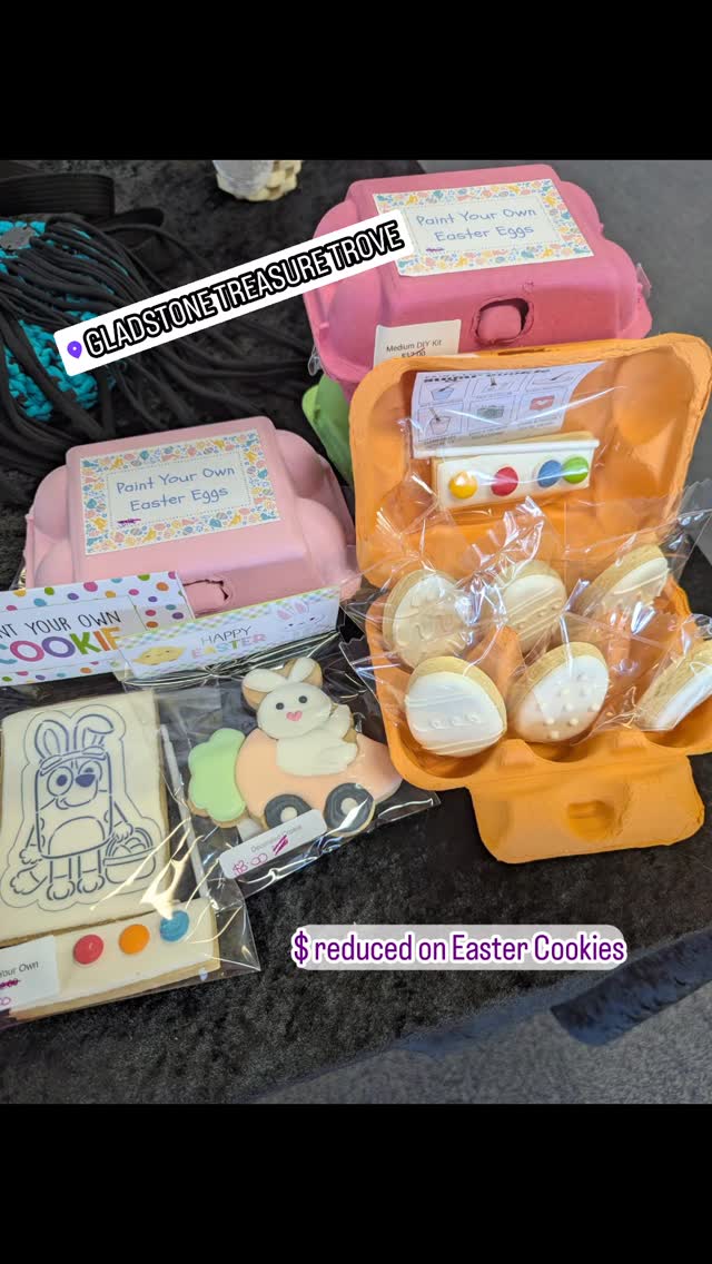 Kids on Easter school holidays - do you need a new activity for them?
I have reduced my Easter Cookies at Gladstone Treasure Trove