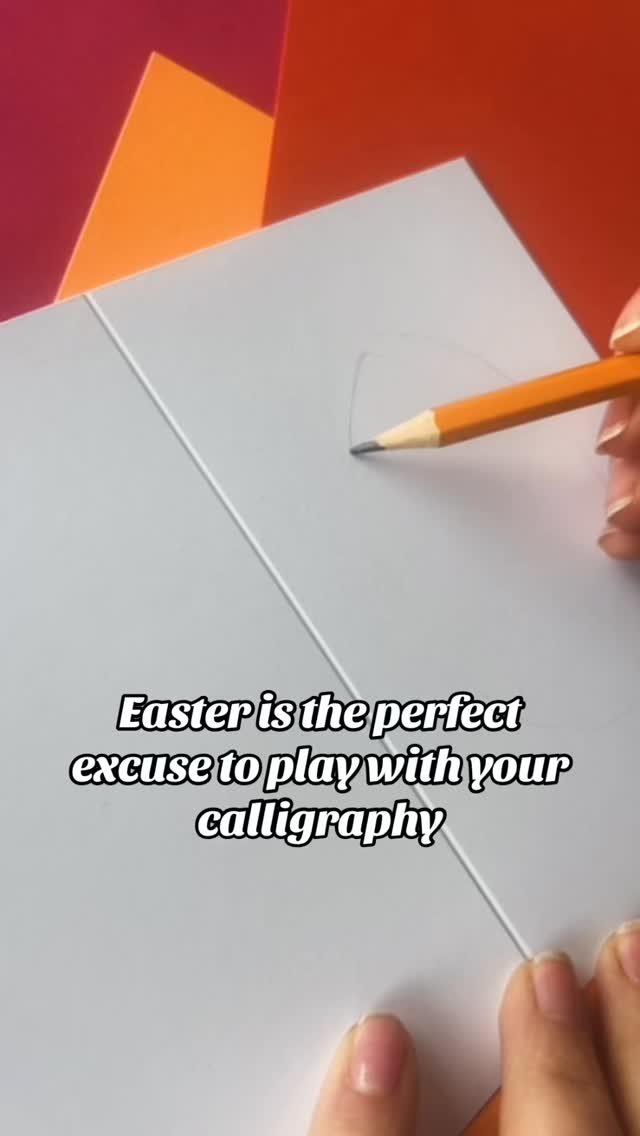 As it’s Nearly Easter it’s the perfect excuse to get your pens out and have a play with your calligraphy. Start by lightly pencilling in your design so you can plan your layout and feel confident with the spacing, then once you’re happy go over it in pen and enjoy the process. Don’t worry about it being perfect—this is the fun part. And finally, fill any empty spaces with little doodles like eggs, florals or simple patterns to bring your card to life. #eastercard #cardmakersofinstagram #calligraphyreels