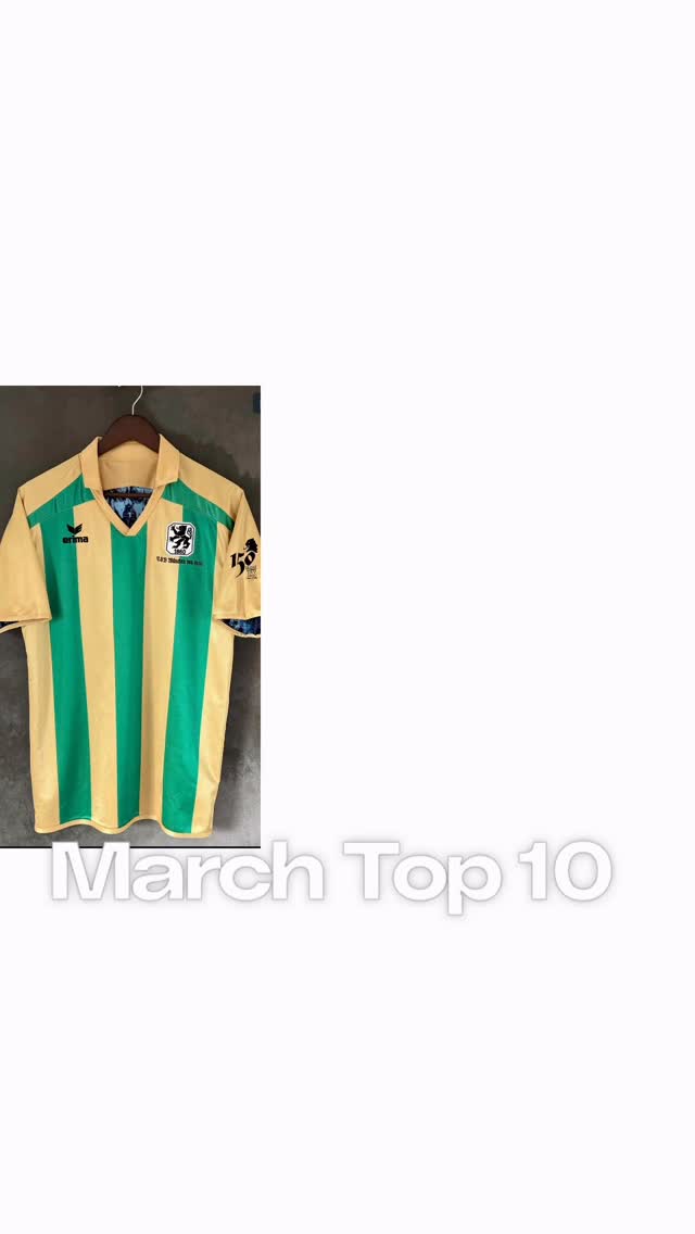 Here are my Top 10 favourites that hit the site in March
These are my personal favourites and in no particular order (although pescara wins..)
1. AC Milan 1998/99 Home
2. Eintracht Frankfurt 1995/96 Home
3. Ajax Amsterdam 2021/22 Third
4. Atletico Madrid 1996/97 Third
5. West Ham United 1993-1995 Home
6. Pescara Calcio 1995-1997 Home
7. Bayern München 2023/24 Oktoberfest
8. Newcastle United 1998/99 Away
9. Brazil 1991-1993 Home
10. TSV 1860 München 150 Anniversary
Which is your favourite out of this bunch?
#Trikot #top10 #football #footballshirt #camiseta