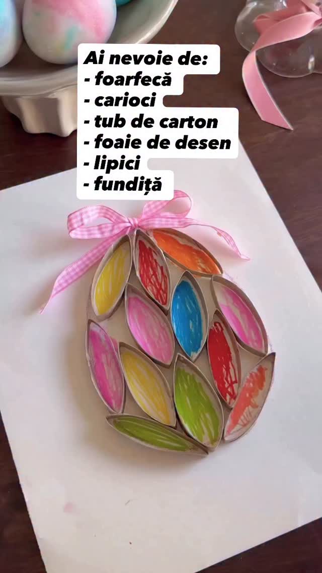 O idee simplă și atât de frumoasă pentru zilele de primăvară!
Dintr-un simplu tub de carton putem crea un ou decorativ colorat, perfect pentru Paște 🐣
#gradinitaonline #activitaticopii #activitatipentrucopii #kidsactivities #activitiesforkids