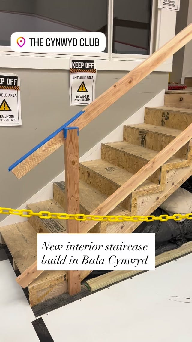Lots going on at the Cynwyd Club in Bala Cynwyd! We just wrapped up the dining room renovation, now we are building this staircase that leads to a new meeting space converted from an underutilized attic. In order to get full use of the room it required putting in a shed dormer off the side and reworking of the mechanical and sprinkler systems. Eventually we will be doing a deck off this room - and also some other exciting builds for the Cynwyd Club! #construction #generalcontractor #builder #remodeling #commercialconstruction