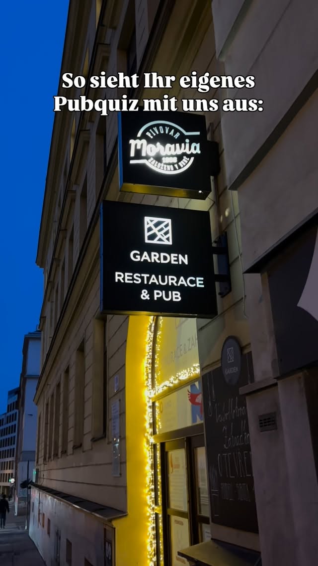 Wir bieten nicht nur Stadtführungen, sondern auch Pubquiz an! 🍻🧠
Buchen Sie Ihr eigenes Quiz auf Deutsch für Ihr Teambuilding oder Ihre Firmenfeier – die perfekte Ergänzung für Ihr Event.
Zufriedenheit garantiert 👍
Mehr Infos in der Bio☝️
#quizdich #pubquiz #brno #deutsch