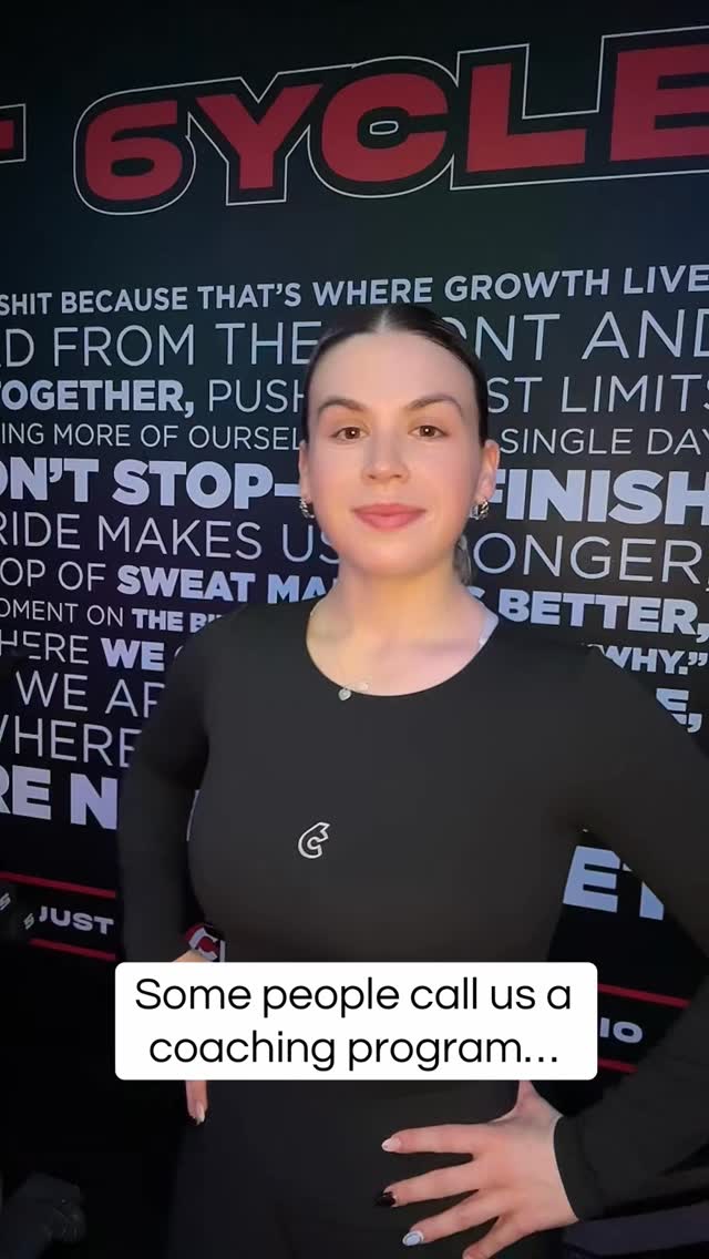 Some people call us a coaching program.
Some people call us a spin studio.
When are you calling us?