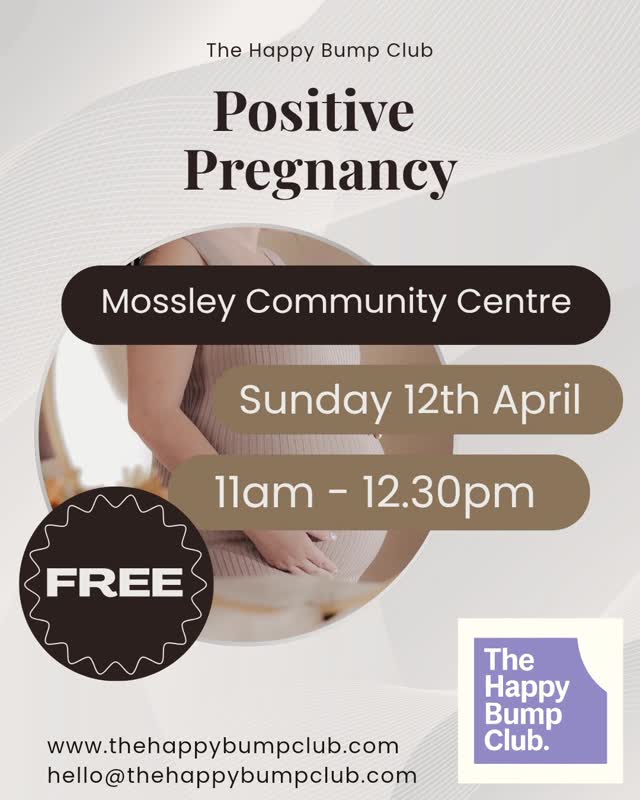 Our next Happy Bump session is just round the corner!
📅 Sunday 12th April
🕐 11am - 12.30pm
🏠 Mossley Community Centre, OL5 0SG
Join us for our next social gathering! More time to chat, discuss, moan, laugh, cry and have 90 minutes to yourself, concentrating on you and your bump ❤️
As always, its FREE to join us! Please feel free to share with friends/groups who might be interested in joining us.
We will have brews a plenty, biscuits, book club & baby clothes donations.
You can book your spot through our website or Eventbrite
www.thehappybumpclub.com
https://www.eventbrite.co.uk/e/the-happy-bump-club-53-tickets-1983623960664?aff=oddtdtcreator
See you there!
Emma x