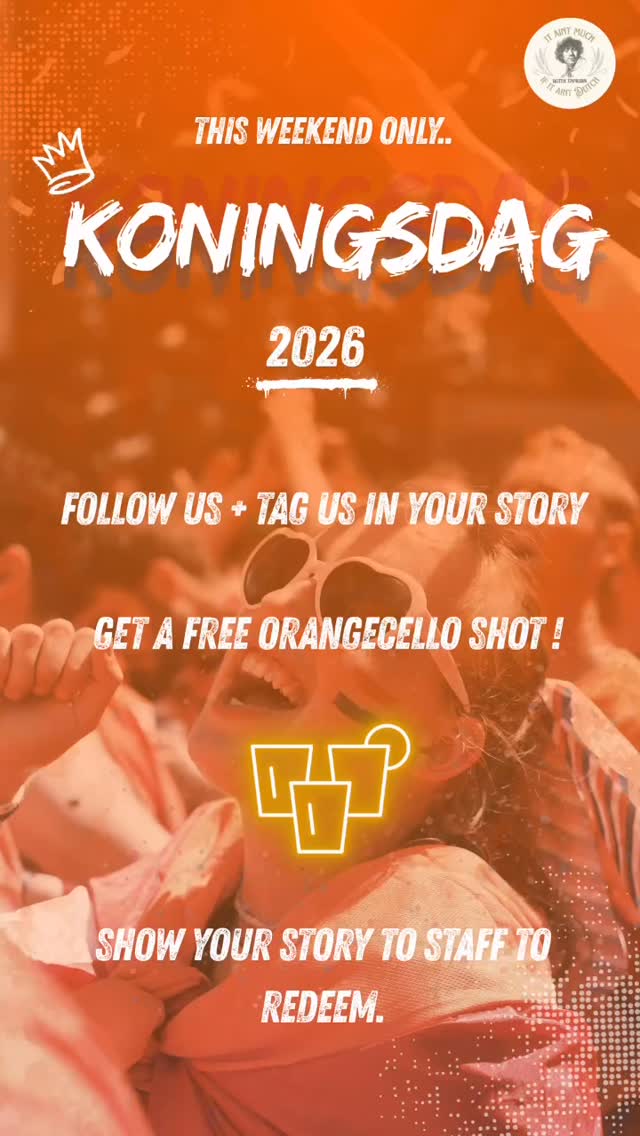 🍊🎉 KONINGSDAG WEEKEND AT THE TAPROOM 🎉🍊
Follow us + tag us in your story this weekend with a pic of you enjoying Koningsdag at the Taproom… and we’ll hook you up with a FREE shot of Orangecello 🥃
See you on the floor 👀🍻
#Koningsdag #KingsDayLondon #LondonEvents #BermondseyBeerMile #TaproomVibes