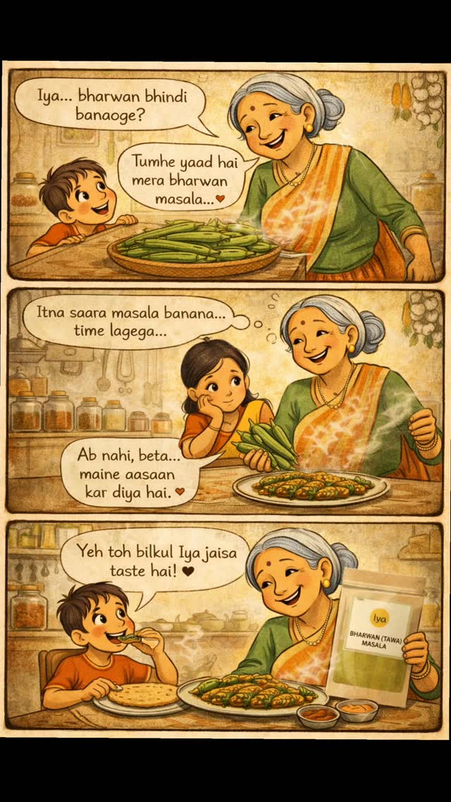 Some tastes stay with you forever…
The kind Iya made—slow, patient, full of love.
Today, life moves faster.
But that taste? It doesn’t have to be left behind.
A little help in the kitchen…
and suddenly, it feels just like Iya made it.
DM to place our top seller Bharwan masala.
( IyaSpices, spice blends, bharwan masala, Indian flavour )