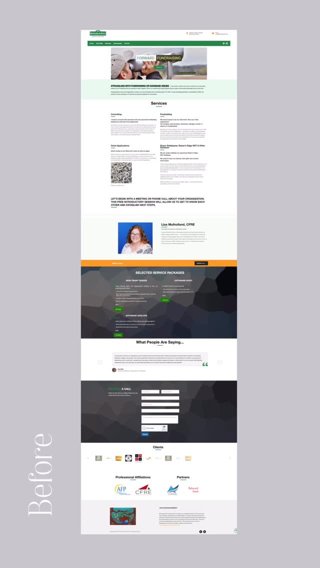 Website launch
So excited to share a new website launch for Mulholland Drive: mulhollanddrive.ca.
Lisa supports leaders at charities and non-profits who are juggling a lot at once: fundraising grants, donor databases, internal systems, and the day to day decisions that keep everything moving.
For this project, the design work started with strategy.
We reworked the content so the right people can quickly see what Lisa does, who it is for, and what to do next.
From there, we cleaned up the layout while staying true to the existing brand, and built the site around a smooth user experience that guides visitors toward taking action.
Bonus: accessibility was part of the build, not an afterthought.
If you lead a charitable organization and need practical support with your donor database, grant funding, or fundraising systems, go take a look.
mulhollanddrive.ca
#websitedesign #brandstrategy #contentstrategy