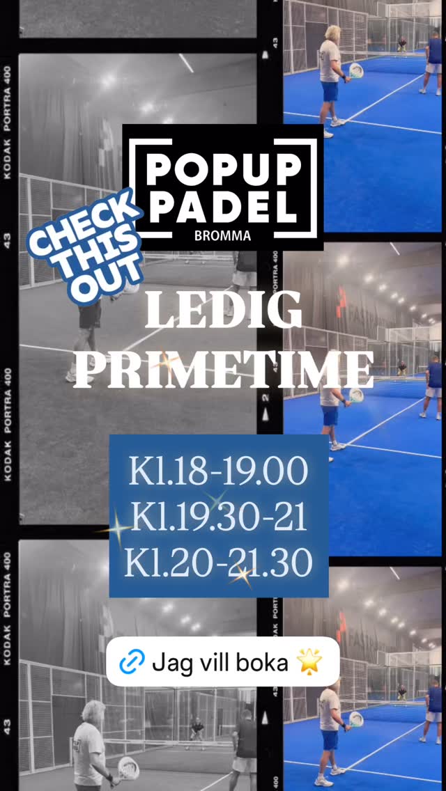 In och boka! Sena avbokningar öppnar upp för spontanpadel ikväll 🤩