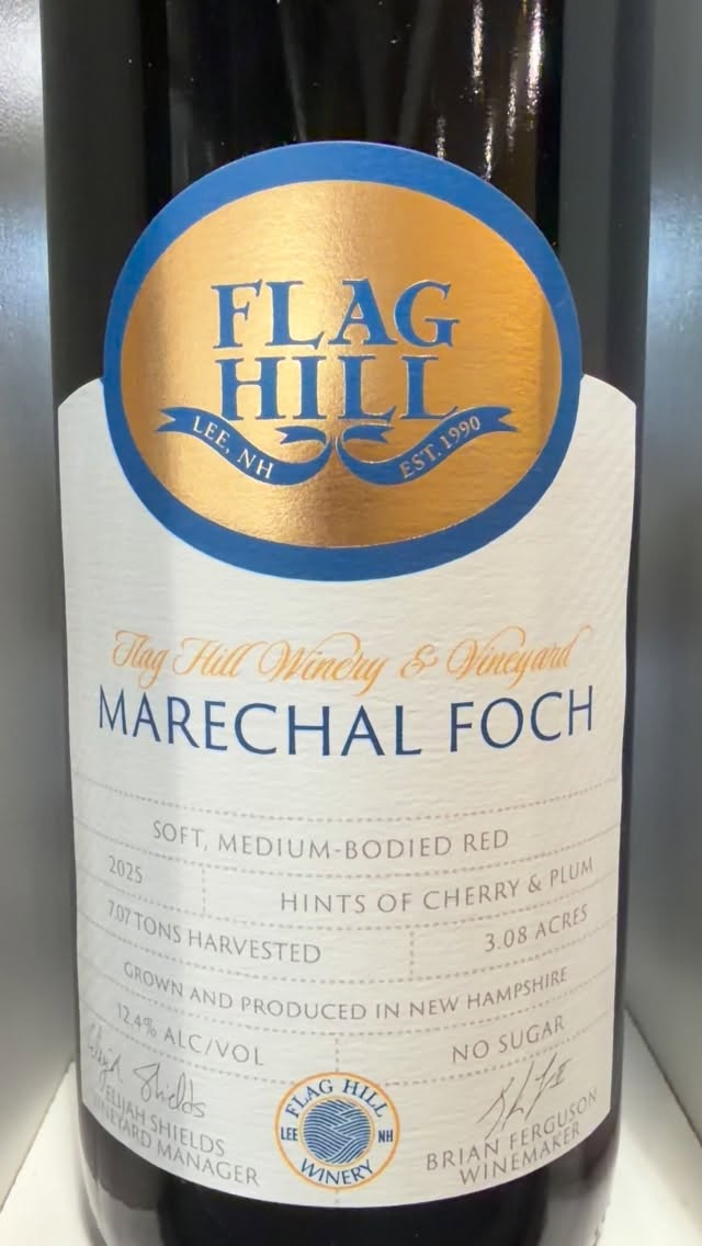 Foch is back on the shelves 🍷
Our Marechal Foch is a smooth dry red, similar to Pinot Noir, with a medium body and notes of cherry and plum.
Perfect for your next glass in the tasting room.
For more information on our wines visit flaghill.com/winery!
#flaghill #drinklocal #vineyard #winery #newhampshire