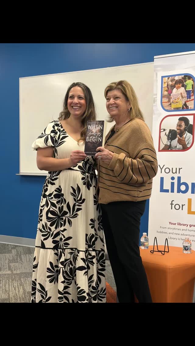 TOUR STOP #2! Last Wednesday, I was honored to speak in conversation with @auburndawne at the Duluth Library, part of @gwinnettlibrary. As you can see by the photos, another successful event! Laughter, #notthemoderator shenanigans, great conversation thanks to the best moderator around, and so much incredible support from friends and new fans of WHEN GOODBYES BEGIN. Many many thanks to everyone that came out to see me. 🫶
#whengoodbyebegin #bookstagram #publiclibrary