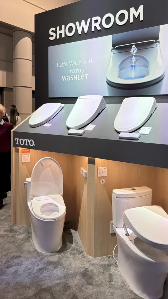 Be honest: Who doesn’t love a pristine, ergonomically designed toilet seat? And with a “washlet” (i.e., bidet accessory), no less. The Toto showroom came through, and it can be retrofitted to any toilet.
It’s just one more of our favorite products at the International Builders' Show in Orlando. We had a blast.
#IBSMarchMadness #TheMarketingDirectors #TMDRealEstate #NAHB #InternationalBuildersShow