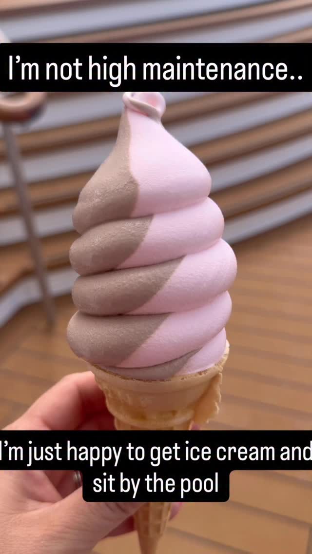 I’m not high maintenance…
just hand me ice cream 🍦 and a pool deck on a Disney Cruise and I’m living my best life
#DisneyCruise #SimpleLuxury #PoolsideVibes #CruiseLife DisneyMagic TravelGoal