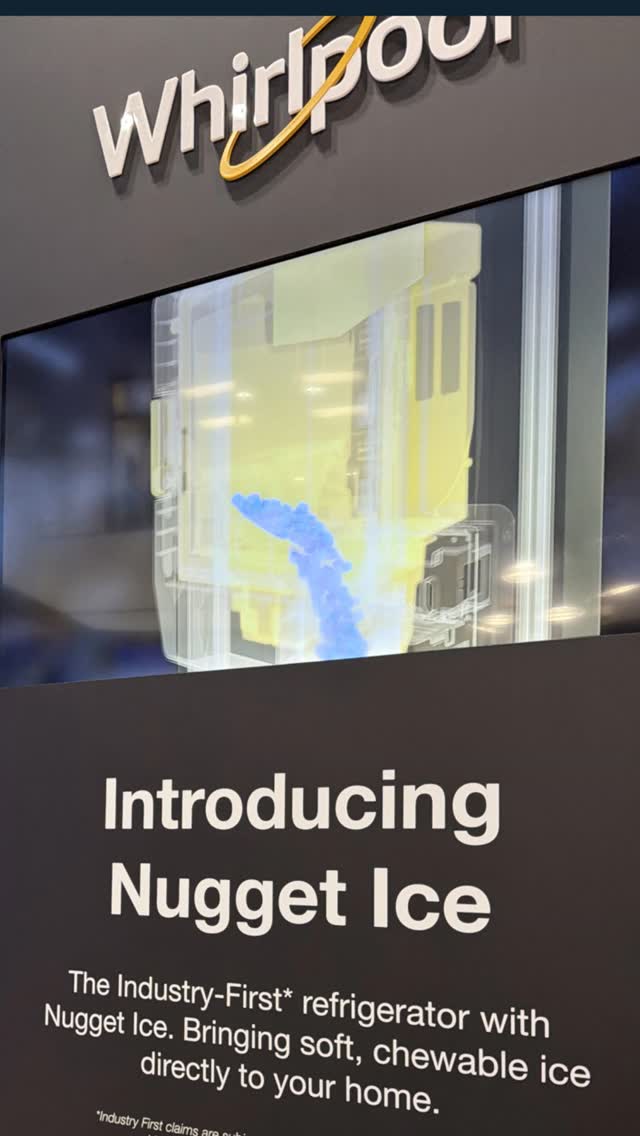 What’s “nugget ice”? It’s that soft, chewable ice everyone loves, but brought directly into your home from Whirlpool through their new refrigerator. Did we try it? Did we like the idea of having it at home? Yes and yes.
#IBSMarchMadness #TheMarketingDirectors #TMDRealEstate #NAHB #InternationalBuildersShow