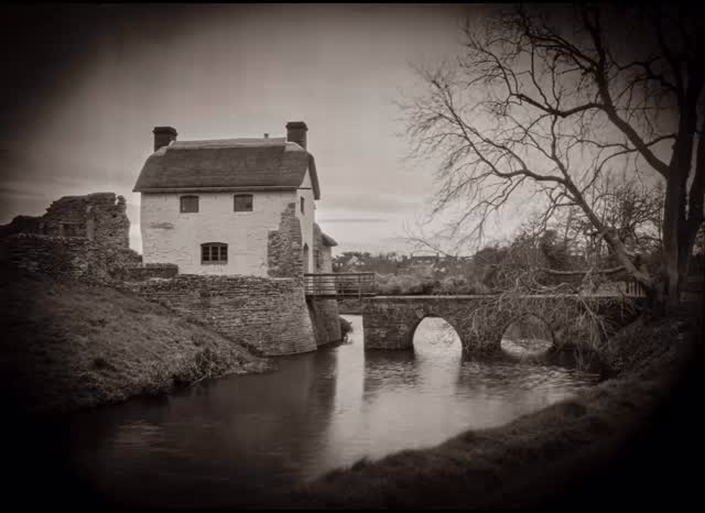 A cold day for the first outing with the new-to-me Gandolfi Precision half-plate camera. Stogursey Castle in Somerset once hosted King John - now a holiday let with the @landmarktrust. The camera was a joy to use even with frozen fingers - one image here on X Ray film (1s exposure f44) the other on a very old glass plate ( hence the spots) (20s exposure on f44) The lens in both cases an 1890s wide angle 170mm. #largeformatphotography #somersetphotographer #historicbuildings #gandolfi