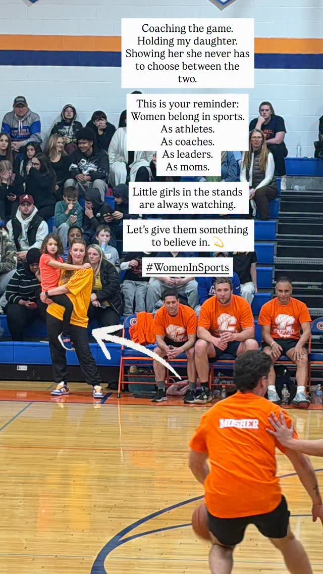 What started as me coaching a staff basketball game…
turned into something so much bigger.
A moment where my daughter got to see a part of me
that so many women lose along the way.
The athlete.
The competitor.
The leader.
I stopped coaching when my girls were little.
Life got busy. Mom life took over.
And for a while, I convinced myself that getting back out there—
doing something for me—felt selfish…
or like it was taking time away from them.
But now I see it differently.
The things we think are “selfish”…
the things we push aside…
are actually the exact things our daughters need to see us doing.
Because when they see us show up,
lead, compete, and do what we love—
it gives them permission to do the same.
To be confident.
To take up space.
To never feel like they have to choose.
Little girls everywhere are watching us.
Let’s show them what’s possible. 💫
👇 Tag a woman who inspires you.
@espn @sportscenter @espnw @togethxr @justwomenssports @womenssportsfoundation
#WomenInSports #SportsLife #Likeagirl #Girlsinsports #hergametoo