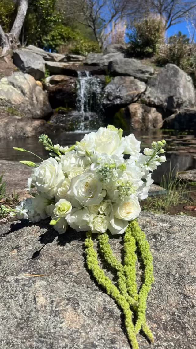 It was a beautiful day for love yesterday @crestweddings for Erin and Andrew….we loved creating a floral waterfall for the railing….