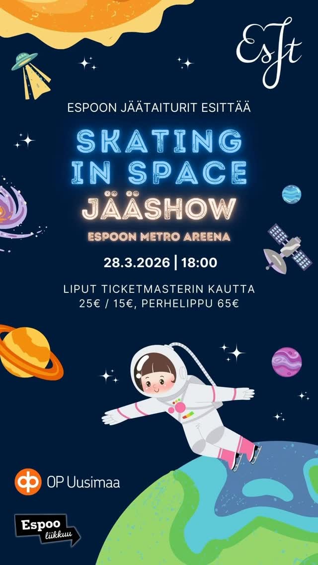 ⭐️⛸️ Skating In Space ⛸️⭐️ #espoonjaataiturit #jääshow