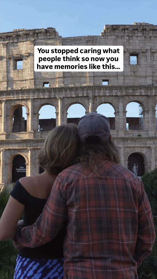 If we cared what people thought, we would have captured moments like this in 📍Rome, Italy 🇮🇹
It can be hard to set up a tripod and ignore all the looks! But we promise you, the more you do it, the less you’ll notice other people around you.
And if they’re judging you, it just means they’re jealous! 😉
We’re so thankful we have these videos to share our kids and grandkids some day!