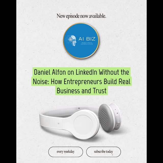 💼 Daniel Alfon on LinkedIn Without the Noise: How Entrepreneurs Build Real Business and Trust — Live Now
Here's the conversation most
boardrooms aren't having
AI can optimize your processes.
Automate your workflows.
Analyze your data faster
than any team ever could.
But it cannot replace
the one thing that actually
builds businesses that last —
Human judgment.
Human empathy.
Human leadership.
The future doesn't belong
to the most automated company
in the room.
It belongs to the most
intelligently human one.
This episode explores exactly that.
🎧 Full episode → https://play.headliner.app/episode/32420719
AIBiz | Healthy Mind by Avik™
Smart technology. Smarter leadership.
#AIBiz #HumanFirstLeadership #AIAndBusiness
#FutureOfLeadership #HealthyMindByAvik
#BusinessPodcast #podmatch